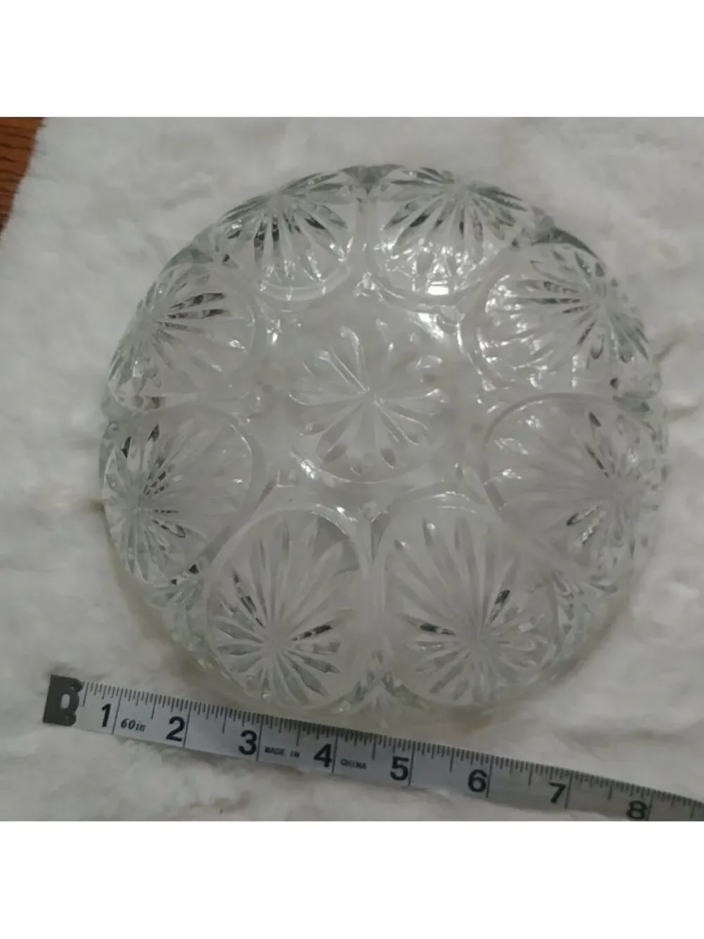 Vintage Glass Bowl with textured design